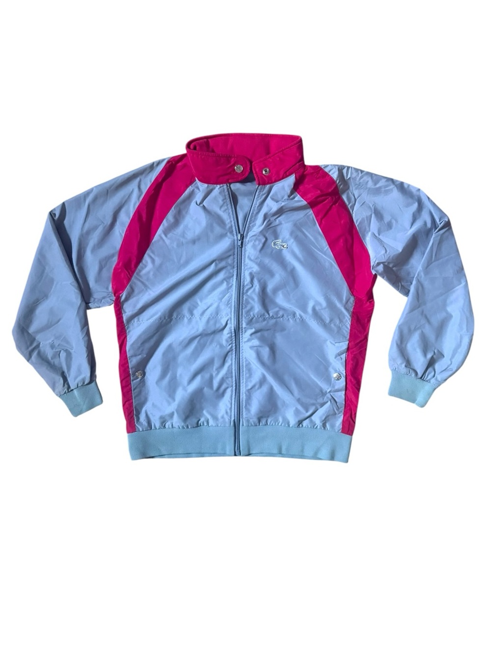 Vintage Lacoste Womens Size Small Gray Red Jacket